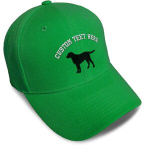 Custom Baseball Cap Black Labrador Retriever Lab Embroidery Strap Closure