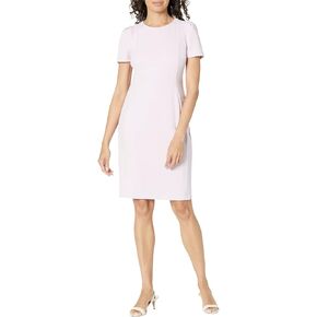 Calvin Klein womens Scuba Crepe Sheath Dress With Tulip Sleeve