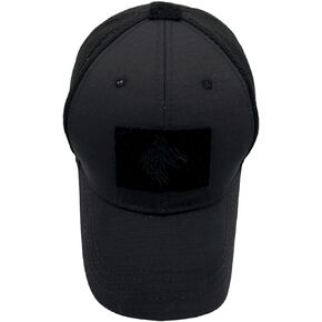 Adjustable Tactical Trucker Hat - All Black