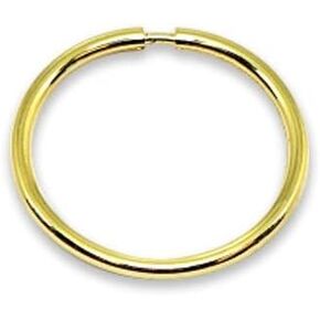 14K Gold Single Tiny Small Endless 10mm Round Thin Lightweight Unisex Hoop Earrings (1pc)