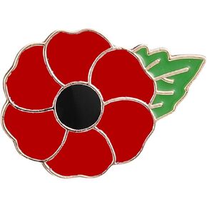 Red Satin Poppy Brooch Pin Remembrance Day Jewerly Gifts Memorial Gifts Flower Pin for Women Men Veterans Gifts Enamel Lapel Pin