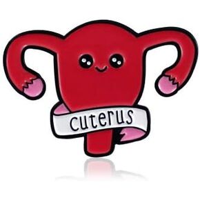 RUIZHEN Uterus Ovary Pin Feminist Medical Symbol Female Organ Gynecologist Nurse Gift Jewelry Brooch Pins