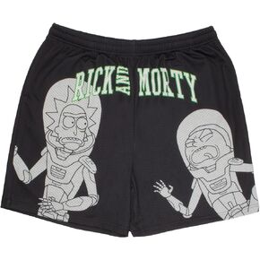 RICK AND MORTY Space Suit Mens Mesh Casual Gym Shorts, Comfortable Shorts for Men