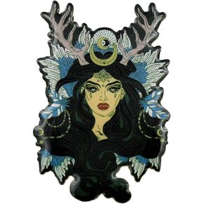 REAL SIC Enchantress Pin - Sorceress Wiccan Druid or Witch Enamel Pin - Halloween, Spooky Style Lapel Pin for Jackets, Backpacks, Hats, Bags and Tops
