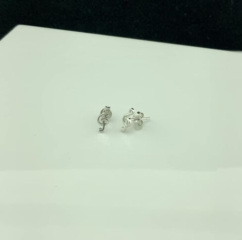 اقراط ستيرلينج جي كليف ميوزيك نوت (فضي، 11 ملم), فضة استرلينية in Kuwait