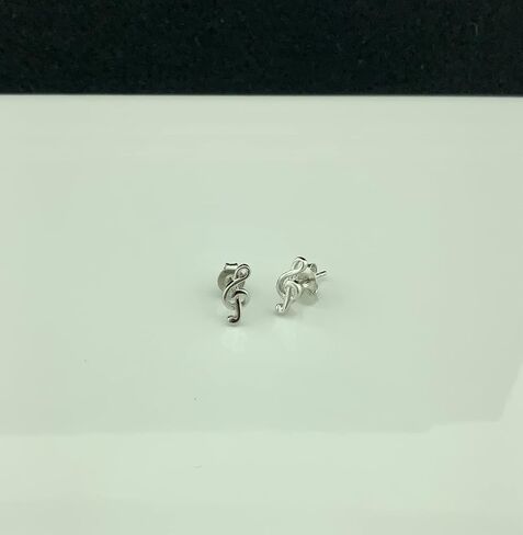 اقراط ستيرلينج جي كليف ميوزيك نوت (فضي، 11 ملم), فضة استرلينية in Kuwait