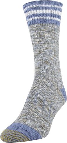 Gold Toe womens Lux Spacedye Slub Crew Socks, Washed Blue, Midnight, Shoe Size 6-9 US in Saudi Arabia