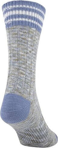 Gold Toe womens Lux Spacedye Slub Crew Socks, Washed Blue, Midnight, Shoe Size 6-9 US in Saudi Arabia