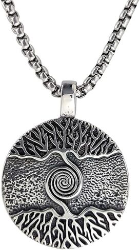NIGHTCRUZ Tree of Life Necklace, Stainless Steel Pendant with World Tree in Kuwait