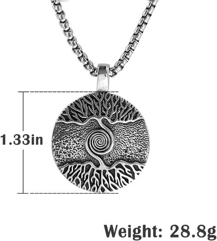 NIGHTCRUZ Tree of Life Necklace, Stainless Steel Pendant with World Tree in Kuwait