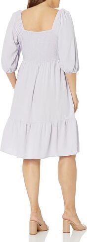 The Drop Women's Lexi Puff-Sleeve Sweatheart Neckline Smocked Back Dress in Saudi Arabia