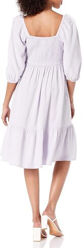 The Drop Women's Lexi Puff-Sleeve Sweatheart Neckline Smocked Back Dress in Saudi Arabia