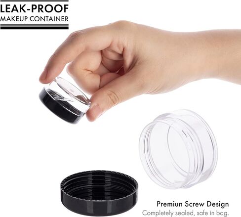 40 قطعة من عبوات مستحضرات التجميل البلاستيكية سعة 10 جرام مع أغطية للغسول والكريمات والتونر ومرطب الشفاه وبرطمانات عينات المكياج خالية من مادة BPA (10 جرام - 40 قطعة، أزرق) in Kuwait