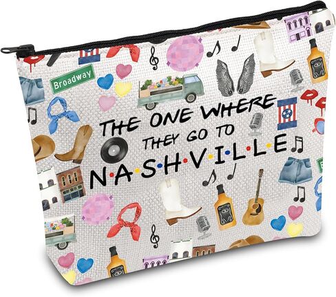 FOTAP Nashville Trip Makeup Bag Nashville Travel Gift Tennessee State Gifts Nashville Souvenir Gift Nashville Travel Bag Housewarming Gift (to Nashville tote) in Saudi Arabia