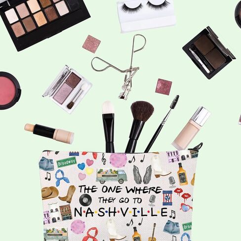 FOTAP Nashville Trip Makeup Bag Nashville Travel Gift Tennessee State Gifts Nashville Souvenir Gift Nashville Travel Bag Housewarming Gift (to Nashville tote) in Saudi Arabia
