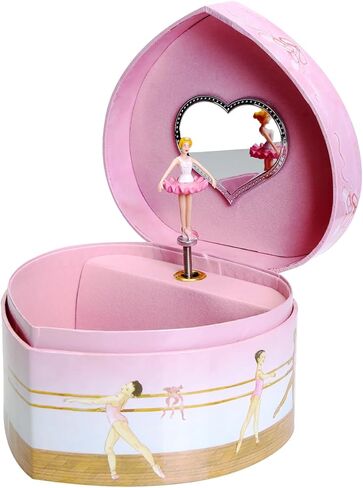 Musical Ballerina Jewelry Box for Girls Heart Shaped Ballerina Spins to Swan Lake in Saudi Arabia