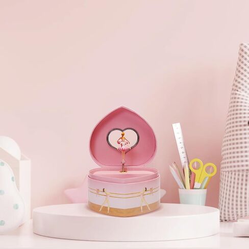 Musical Ballerina Jewelry Box for Girls Heart Shaped Ballerina Spins to Swan Lake in Saudi Arabia