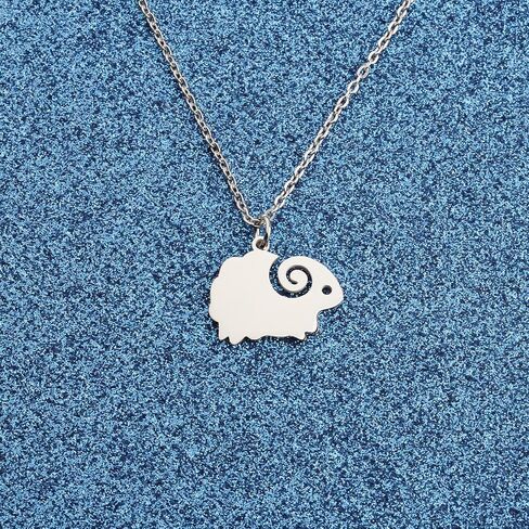 WUSUANED Cute Sheep Necklace Sheep Lover Gift Sheep Shape Jewelry Sheep Farm Animal Gifts Sheep Herder Gifts Sheep Owner Gift in Saudi Arabia