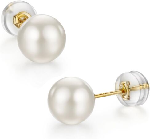 أقراط من اللؤلؤ الذهبي عيار 18 قيراط ومجوهرات لآلئ المياه العذبة المزروعة للنساء in Kuwait