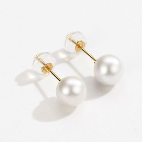 أقراط من اللؤلؤ الذهبي عيار 18 قيراط ومجوهرات لآلئ المياه العذبة المزروعة للنساء in Kuwait