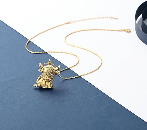 constantlife Highland Cow Urn Necklace for Ashes Human Pet Cremation Jewelry for Ashes Funeral Keepsake Loved Ones Memorial Pendant Gift for Women Men in Saudi Arabia