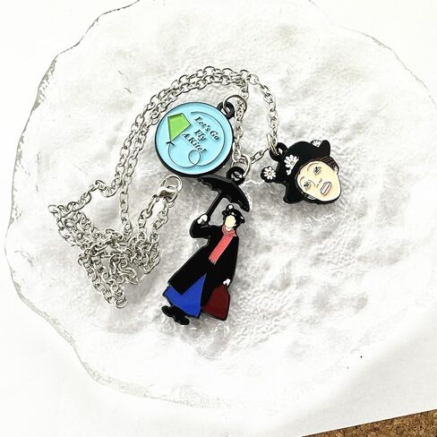 Mary Popins Necklace Anime Cosplay Jewelry Cartoons Necklace Gifts for Men Woman, Zinc, No Gemstone in Kuwait