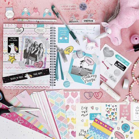 مجموعة هدايا Amitié Lane Unicorn للبنات - تتضمن صندوق مجوهرات موسيقي ومجموعة يوميات ومجموعة Unicorn Terrarium in Kuwait