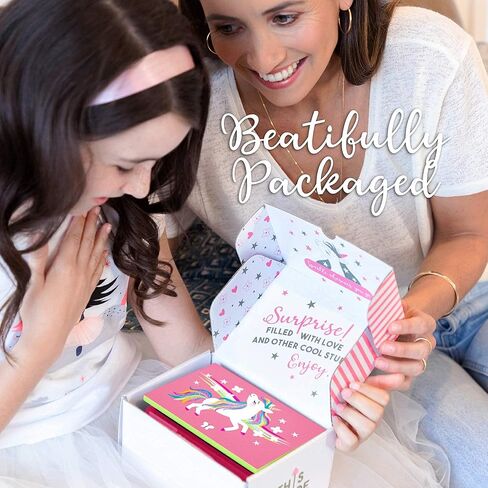 مجموعة هدايا Amitié Lane Unicorn للبنات - تتضمن صندوق مجوهرات موسيقي ومجموعة يوميات ومجموعة Unicorn Terrarium in Kuwait