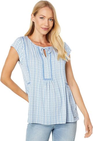 Tommy Hilfiger Women's Cap Sleeve Trim Dressy Knit Tops in Saudi Arabia
