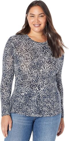 BCBGMAXAZRIA Women's Fitted Top Long Sleeve Crew Neck Knit Shirt in Saudi Arabia