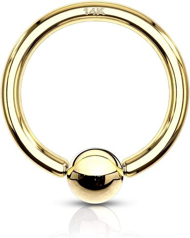 16 قياس 5/16 بوصة 3 مم الخرزة 14 ك الذهب الصلب الأسير الخرزة الدائري هوب CBR مجوهرات الجسم C96 in Kuwait