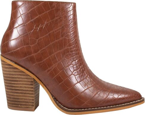 AriderGirl Dada Women's Booties Croco Print Slip On Side Zipper Stacked Heel Women Boots in Saudi Arabia
