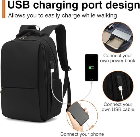 Laptop Backpacks, Anti Theft Backpack, Business Work Backpack for Men Women, Waterproof Backpack fits 15.6Inch Laptop Notebook in Kuwait