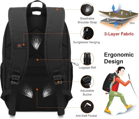 Laptop Backpacks, Anti Theft Backpack, Business Work Backpack for Men Women, Waterproof Backpack fits 15.6Inch Laptop Notebook in Kuwait