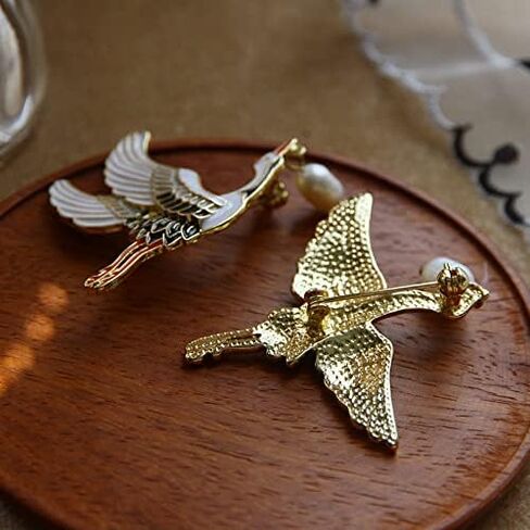 Bird Pin Brooch for Women Girl Stork With A Bundle Figural Crane Flying Bird in Saudi Arabia