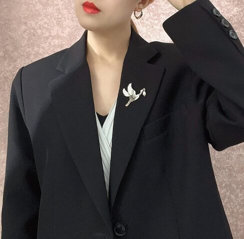 Bird Pin Brooch for Women Girl Stork With A Bundle Figural Crane Flying Bird in Saudi Arabia