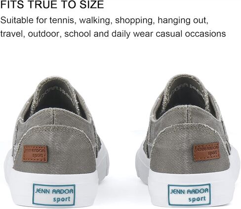 أحذية JENN ARDOR النسائية الأنيقة سهلة الارتداء من القماش - خفيفة الوزن، مرنة، مريحة، أحذية صيفية كاجوال للمشي والتنس للنساء in Kuwait