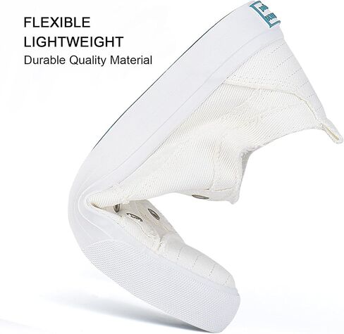 JENN ARDOR Women's Fashion Slip On Canvas Sneakers - Lightweight, Elastic, Comfortable Low Top Casual Tennis Walking Summer Shoes for Women in Saudi Arabia