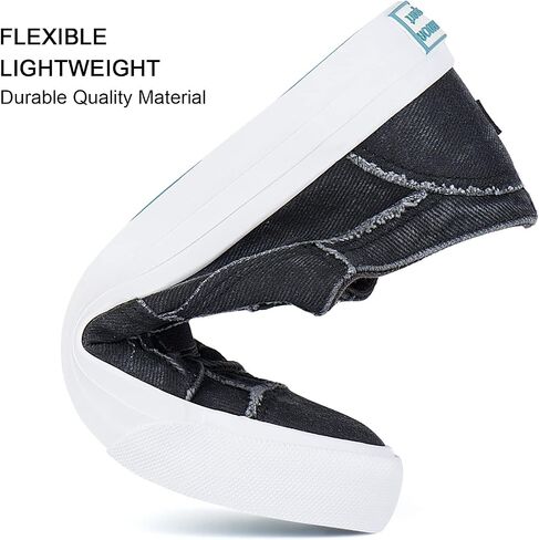 JENN ARDOR Women's Fashion Slip On Canvas Sneakers - Lightweight, Elastic, Comfortable Low Top Casual Tennis Walking Summer Shoes for Women in Saudi Arabia
