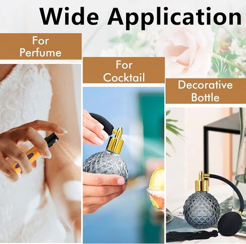 SuproBarware Perfume Atomizer Bottles Vintage Perfume Spray Bottle Set of 3 Decorative Bottle Set of 3 Portable Refillable Perfume Bottles in Saudi Arabia