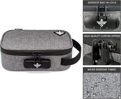 Erozul Genesis Storage Travel Case with Combination Lock Water Resistant Organizer Bag + Bonus Gifts (Graphite) in Saudi Arabia