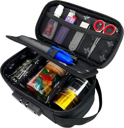 Erozul Genesis Storage Travel Case with Combination Lock Water Resistant Organizer Bag + Bonus Gifts (Graphite) in Saudi Arabia