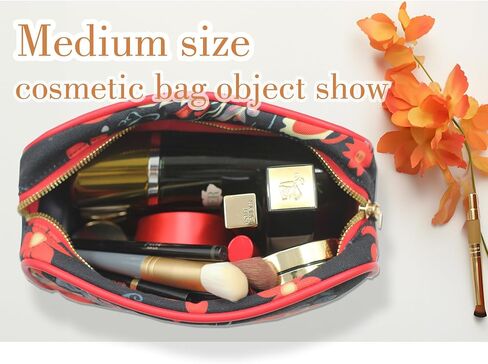 حقيبة مكياج MGWDT أنيقة لتنظيم أدوات الزينة أثناء السفر للنساء - حقيبة لطيفة مع فرشاة وملحقات جمالية للتخزين، بني متوسط in Kuwait