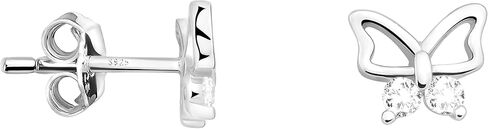 SOFIA MILANI - Women's Earrings 925 Silver - with Zirconia Stones - Butterfly Stud Earring - E1791 in Kuwait