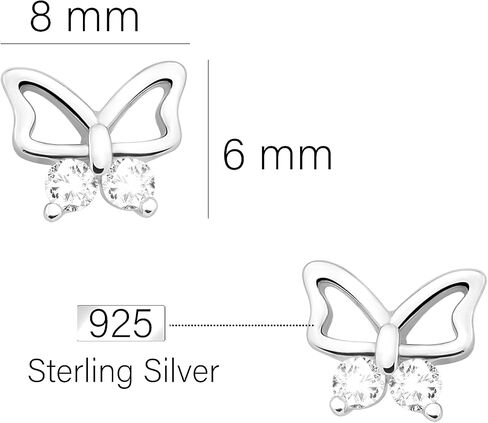 SOFIA MILANI - Women's Earrings 925 Silver - with Zirconia Stones - Butterfly Stud Earring - E1791 in Kuwait