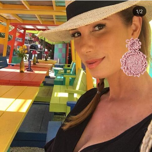 Statement Drop Earrings - Bohemian Beaded Round Dangle Earrings Gift for Women in Saudi Arabia