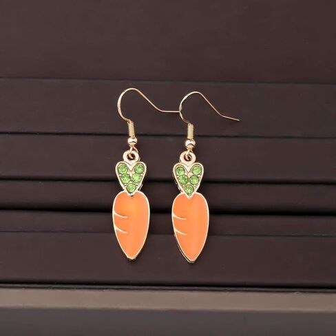 Carrot Dangle Earrings Cute Carrot Earrings Carrot Lover Jewelry Vegetable Drop Earrings Food Earrings in Saudi Arabia