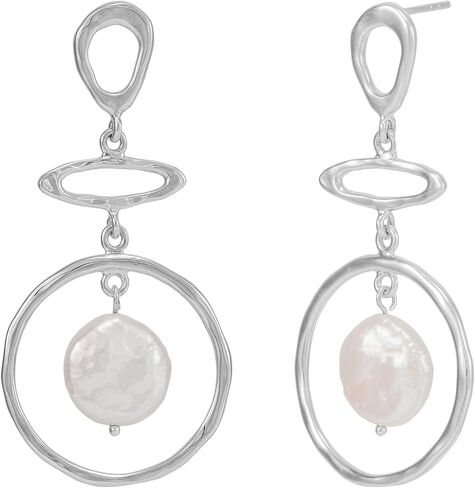 Silpada 'Memorable Moments’ Sterling Silver Freshwater Pearl Drop Earrings in Saudi Arabia