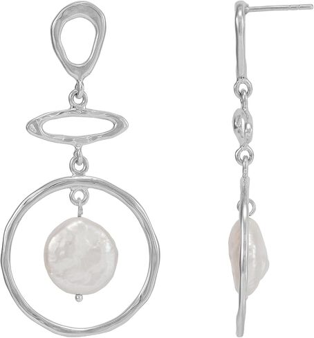Silpada 'Memorable Moments’ Sterling Silver Freshwater Pearl Drop Earrings in Saudi Arabia