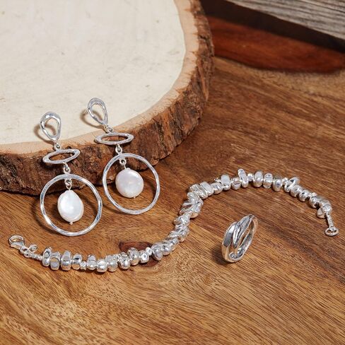 Silpada 'Memorable Moments’ Sterling Silver Freshwater Pearl Drop Earrings in Saudi Arabia
